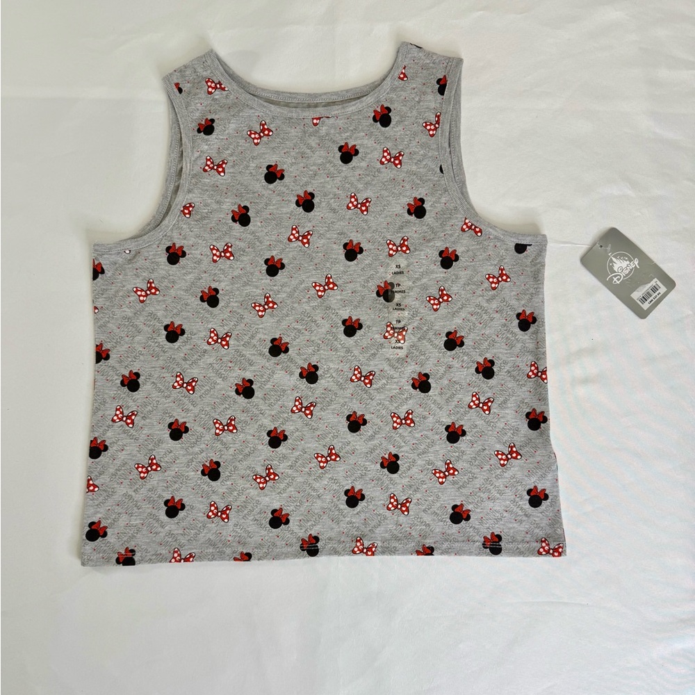 Disney Minnie Mouse Gray Red & Black Tank Top - NWT -